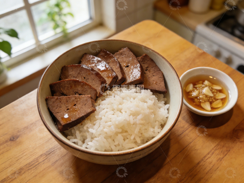 高清大图下载【趣麦麦图】日式猪肝盖饭家常美食摄影
