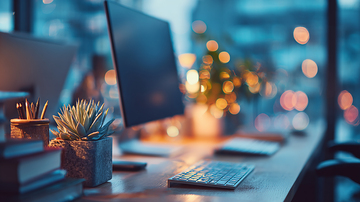 温馨办公桌景观