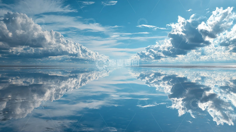 高清大图下载【趣麦麦图】天空之镜云彩倒影风光