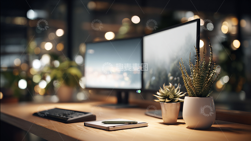 高清大图下载【趣麦麦图】现代办公桌景观