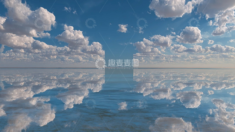 高清大图下载【趣麦麦图】天空倒影云海水面美景