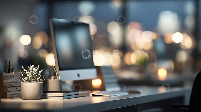 高清大图下载【趣麦麦图】电脑与植物搭配