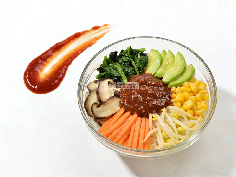 高清大图下载【趣麦麦图】美味蔬果拌饭料理