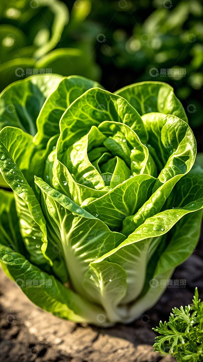 高清大图下载【趣麦麦图】鲜绿生菜田园风光摄影