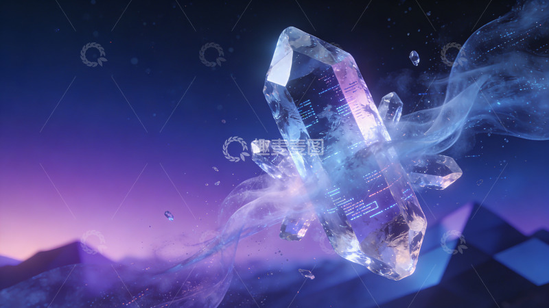 高清大图下载【趣麦麦图】神秘水晶夜空幻想艺术插画