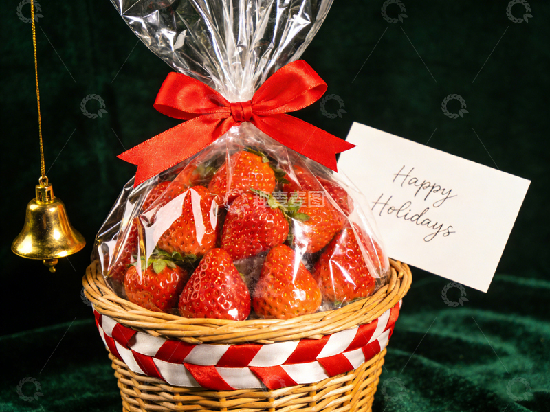 高清大图下载【趣麦麦图】节日礼品草莓篮