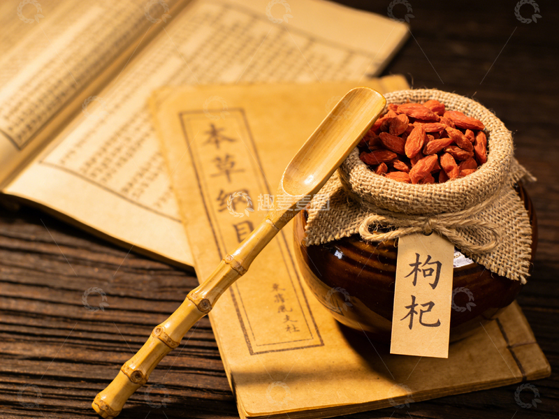 高清大图下载【趣麦麦图】古典中药材枸杞与本草纲目录