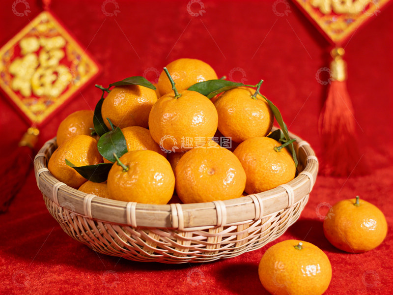 高清大图下载【趣麦麦图】新春佳节橘子吉祥喜庆