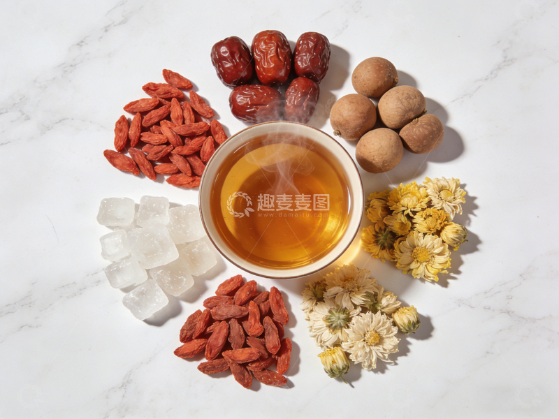 高清大图下载【趣麦麦图】养生茶中药材组合摄影图