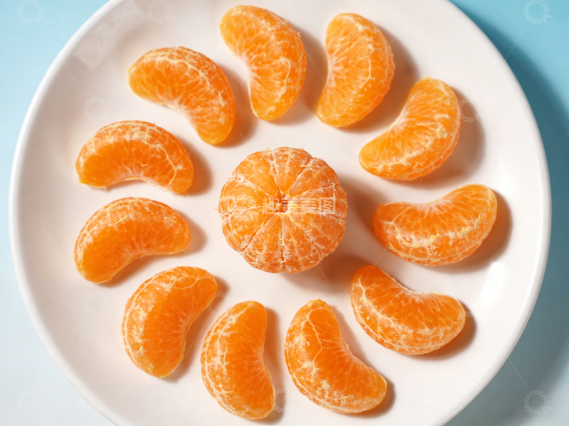 高清大图下载【趣麦麦图】清新简约橘子盘美食摄影