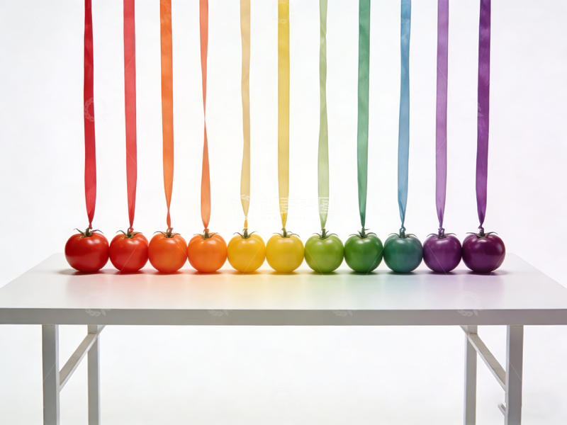 高清大图下载【趣麦麦图】彩色苹果排列艺术摄影