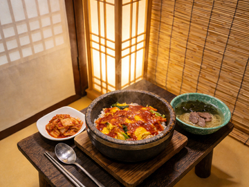 韩式石锅拌饭美食摄影