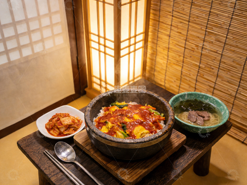 高清大图下载【趣麦麦图】韩式石锅拌饭美食摄影