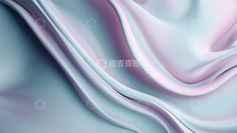 高清大图下载【趣麦麦图】梦幻彩色丝绸流动