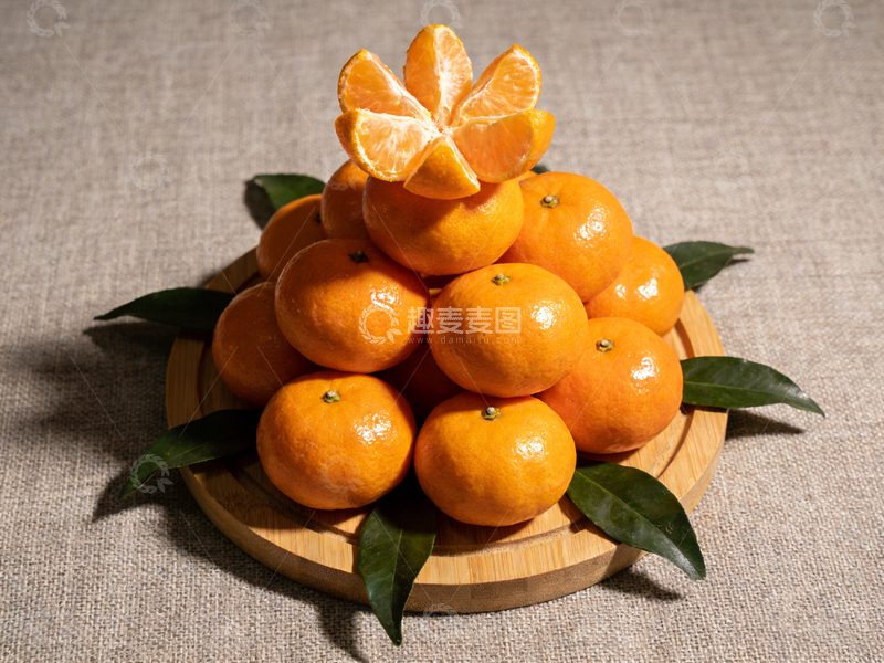 高清大图下载【趣麦麦图】简约风桔子水果摄影图片