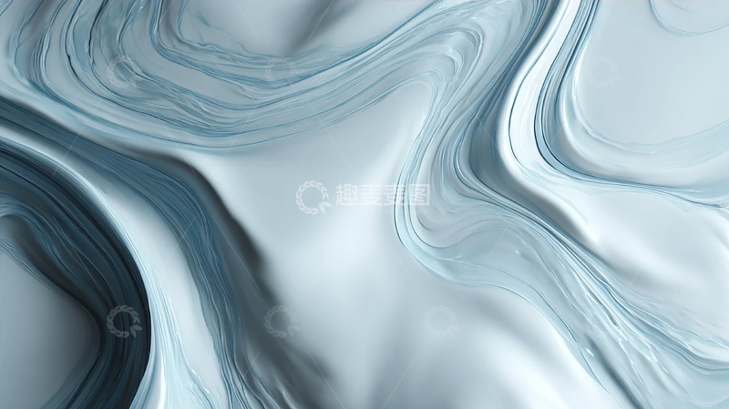 高清大图下载【趣麦麦图】流动的蓝色梦境