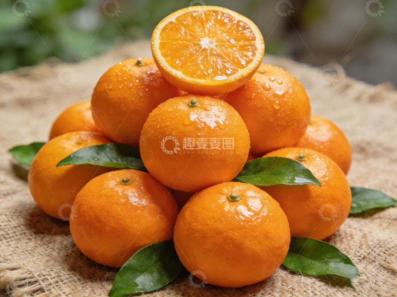 高清大图下载【趣麦麦图】新鲜橘子堆叠展示摄影图
