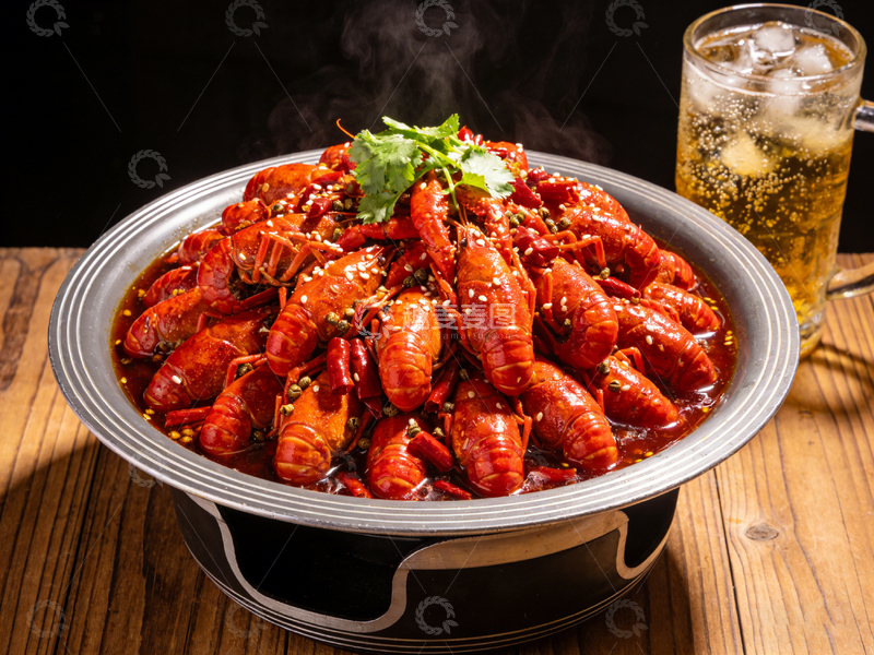 高清大图下载【趣麦麦图】麻辣小龙虾美食摄影图片