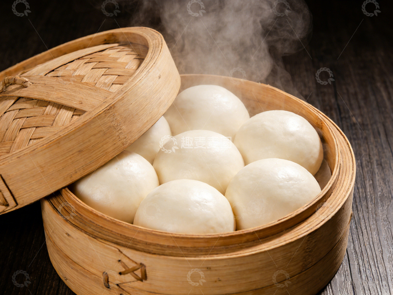 高清大图下载【趣麦麦图】竹蒸笼热气馒头