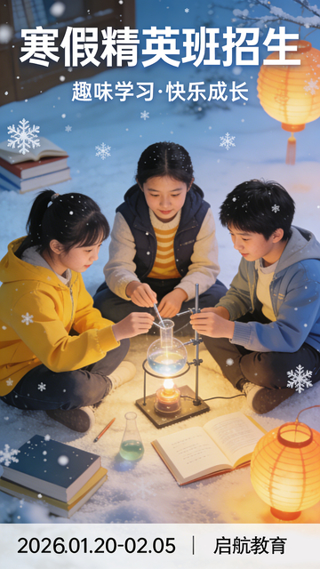 2026寒假招生宣传海报设计模板