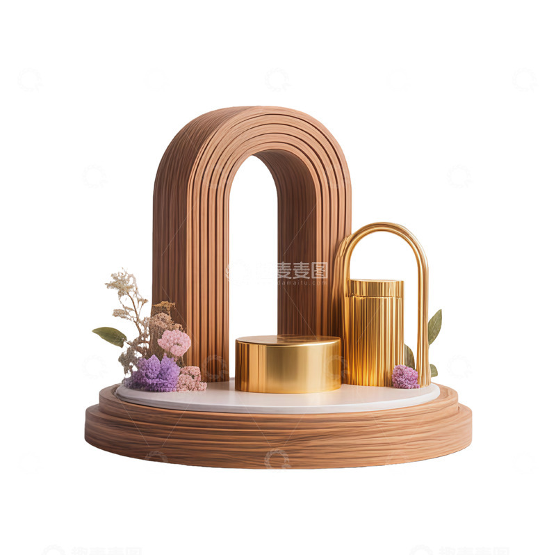 高清大图下载【趣麦麦图】3D渲染展示台场景装饰陈列素材