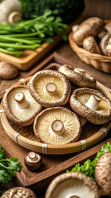 新鲜香菇美食摄影