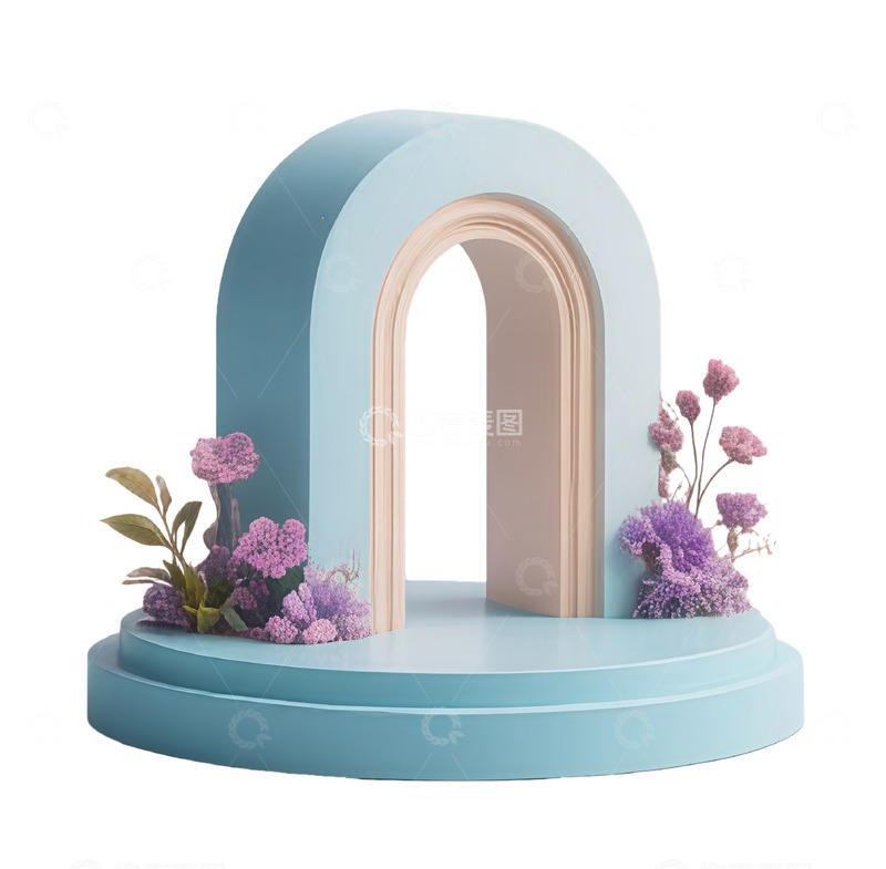 高清大图下载【趣麦麦图】简约风舞台装饰花艺设计展示