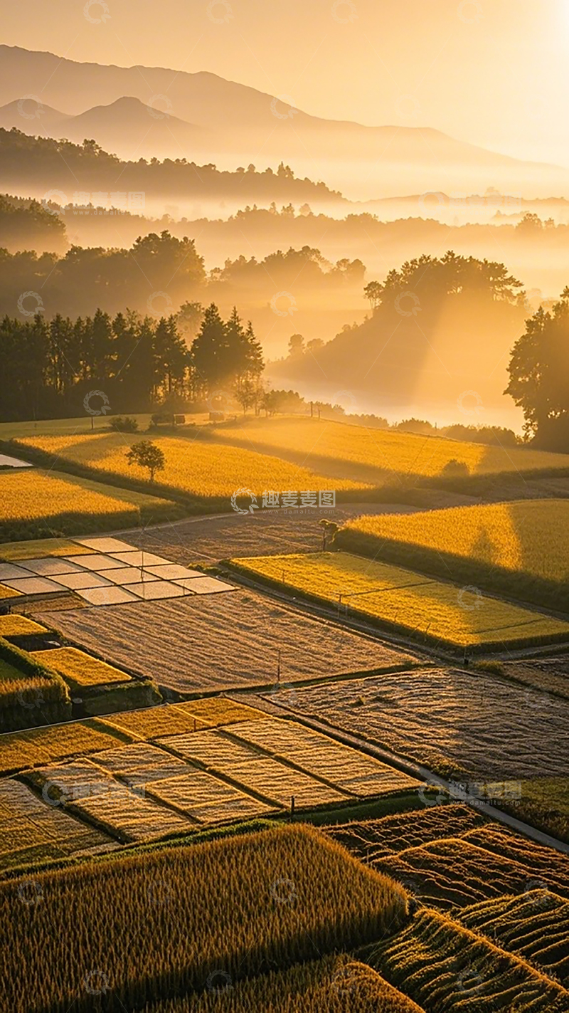 高清大图下载【趣麦麦图】田园晨曦风光摄影