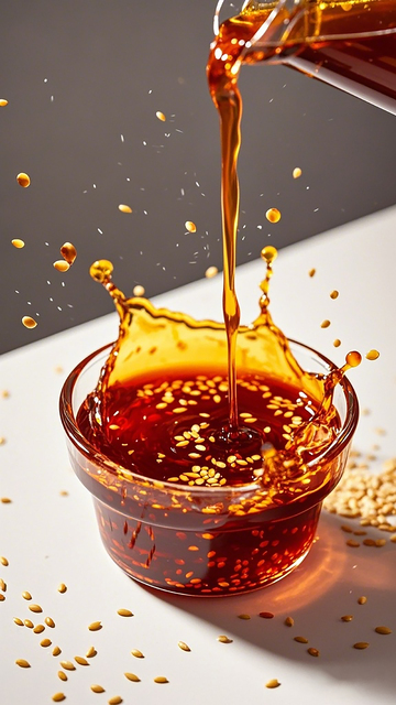 油泼芝麻油美食摄影图片