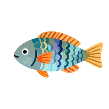 卡通鱼海洋生物插画矢量素材