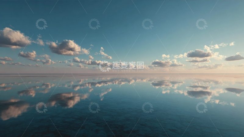 高清大图下载【趣麦麦图】天地交融：水天一色的梦境之境