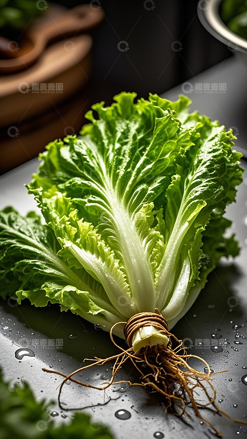 高清大图下载【趣麦麦图】新鲜生菜特写摄影图片