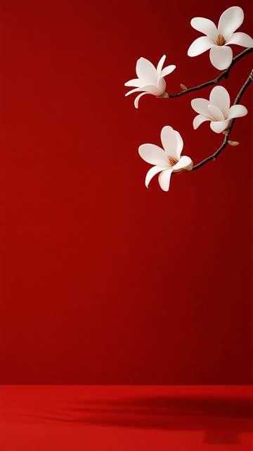 红白玉兰画面设计