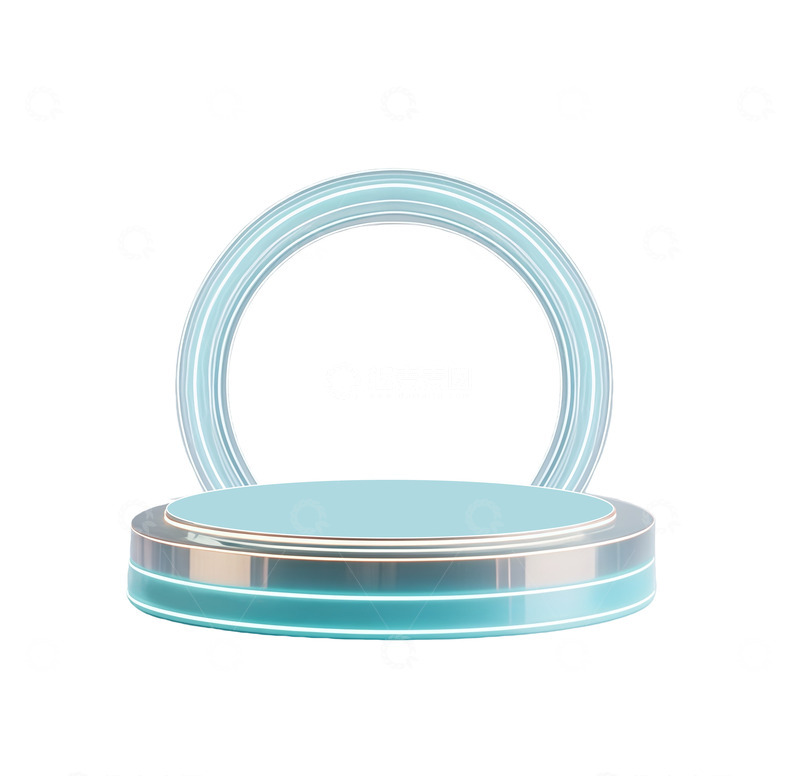 高清大图下载【趣麦麦图】现代感圆形展示台设计素材