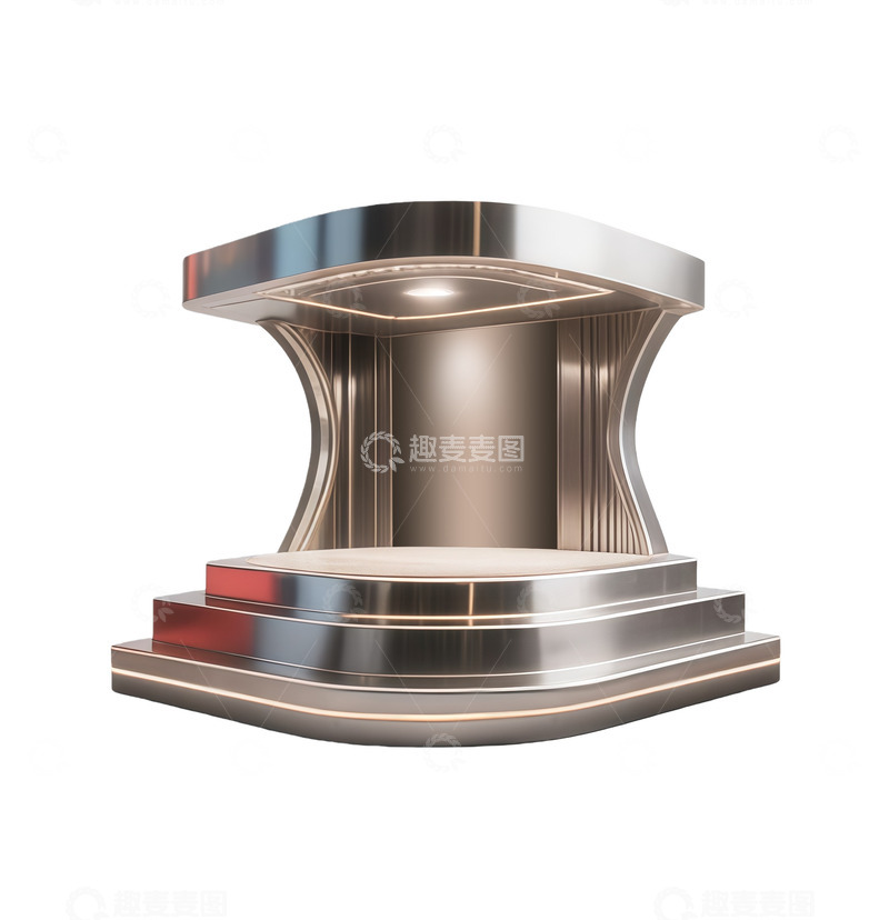 高清大图下载【趣麦麦图】3D渲染产品展示台舞台场景插画素材