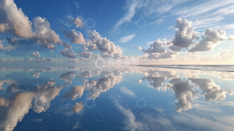 高清大图下载【趣麦麦图】天空云海的奇幻倒影
