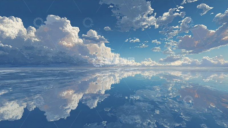 高清大图下载【趣麦麦图】天空镜像的奇幻之旅