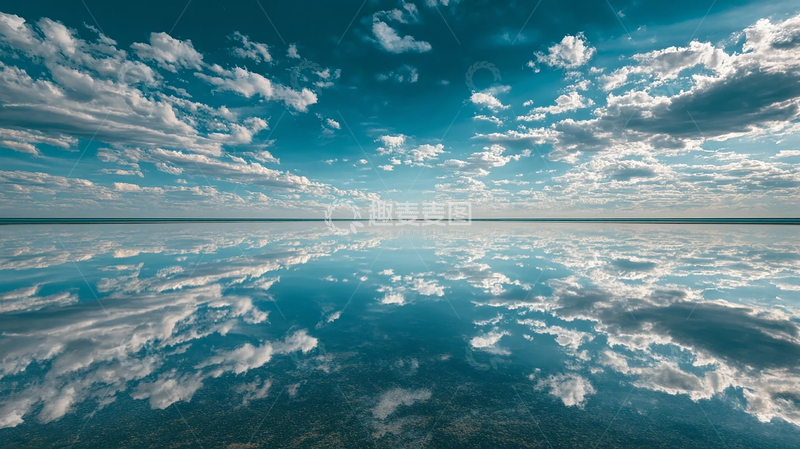 高清大图下载【趣麦麦图】天际之镜：云海倒影奇观