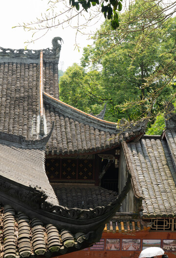 古典中式建筑屋顶细节