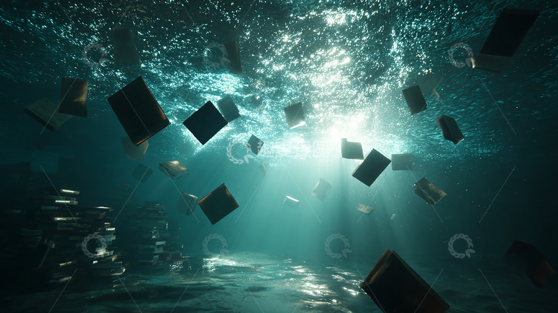 高清大图下载【趣麦麦图】深海书海的奇幻漂流