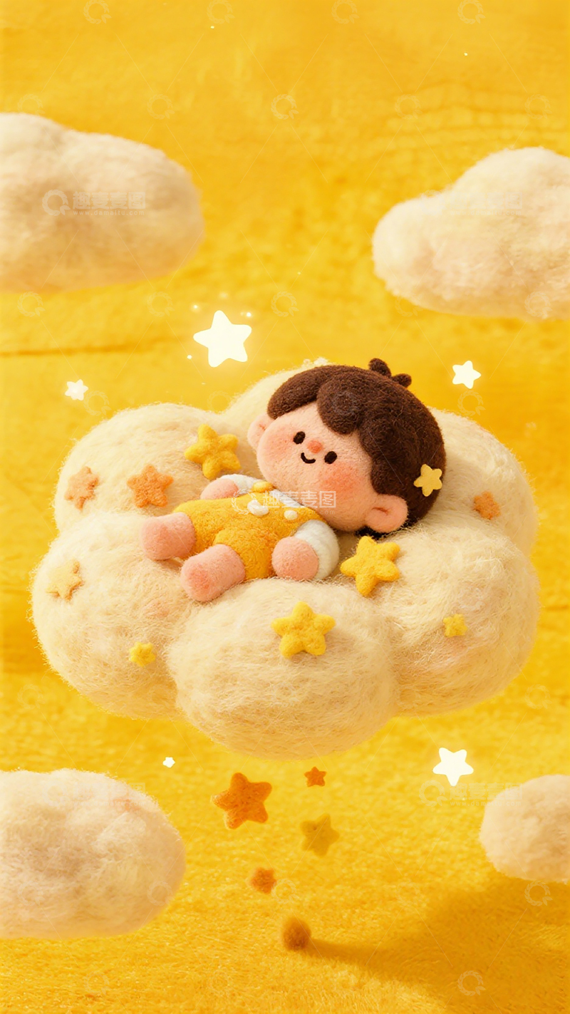 高清大图下载【趣麦麦图】绒毛玩具梦幻云中梦
