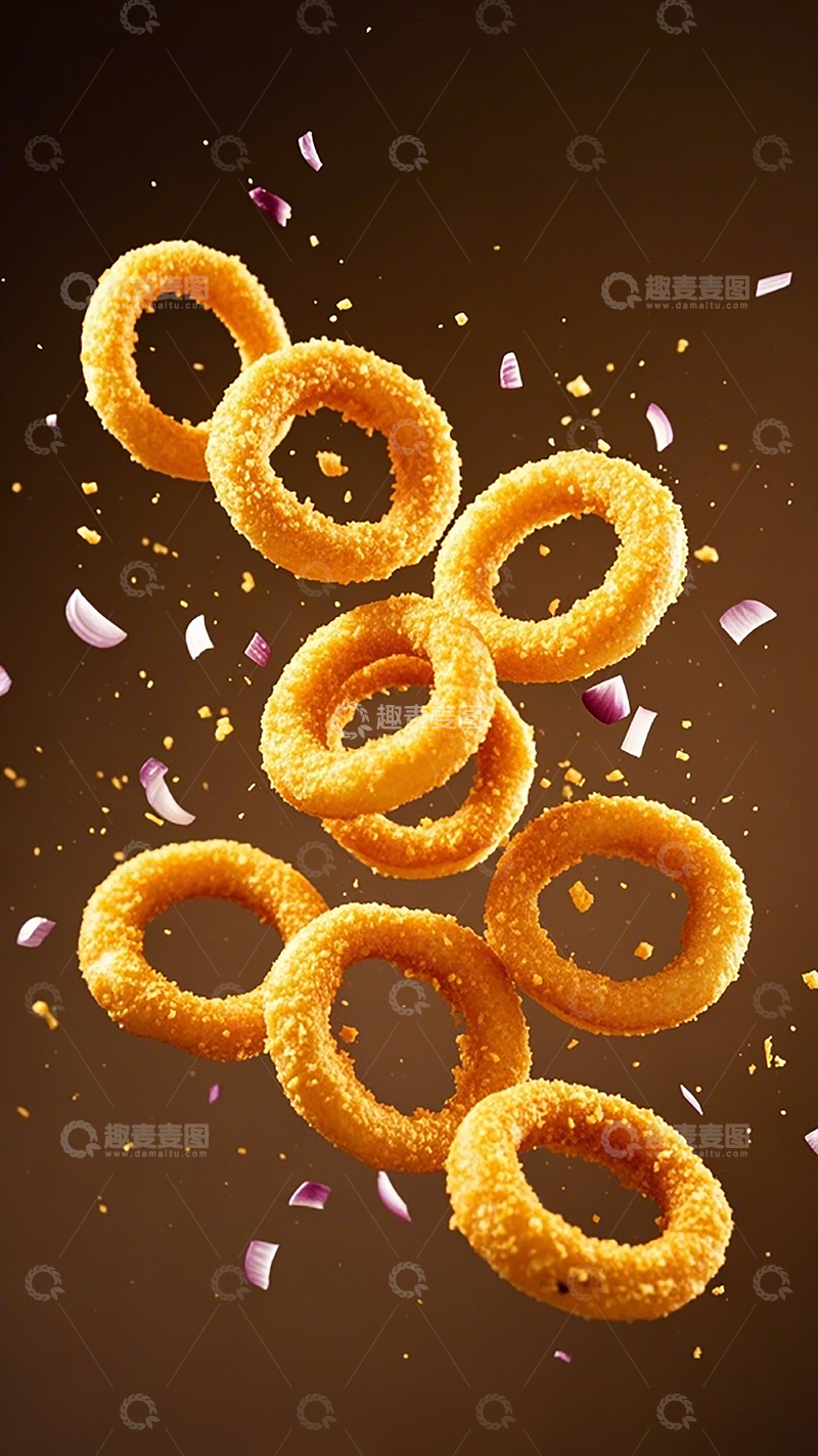 高清大图下载【趣麦麦图】油炸洋葱圈摄影