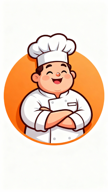 卡通厨师形象设计插画