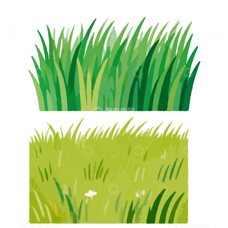 源文件下载【趣麦麦图】卡通草地插画元素