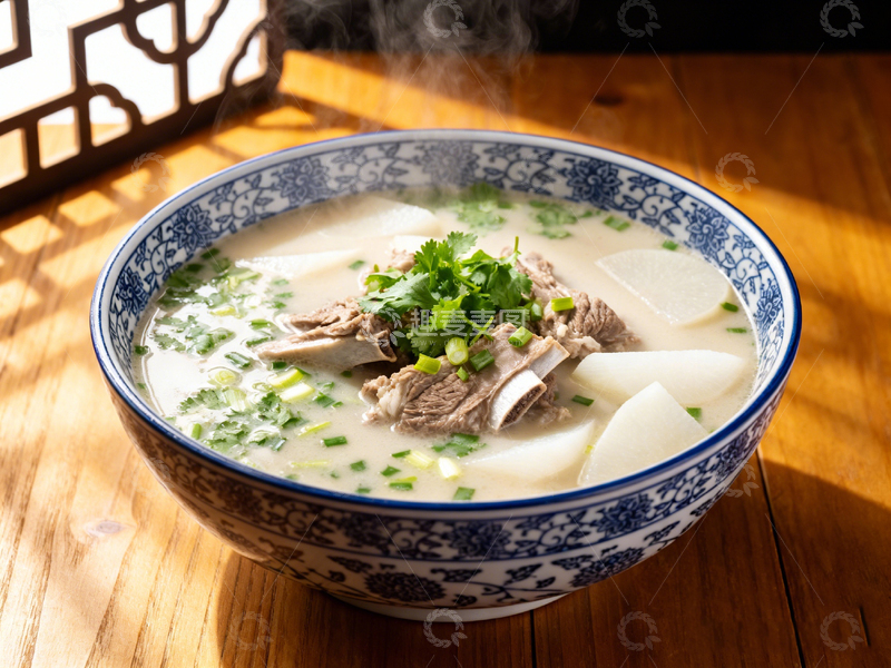 高清大图下载【趣麦麦图】传统中式羊肉汤面美食摄影