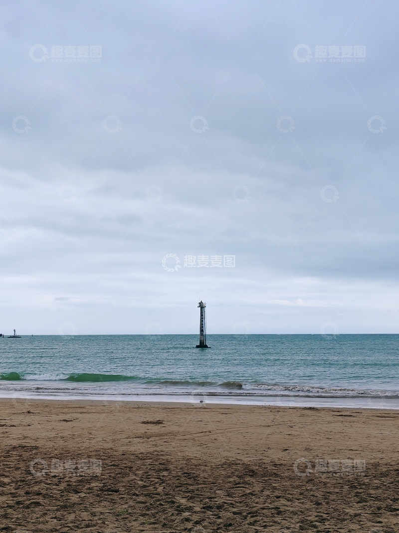 高清大图下载【趣麦麦图】海天一色灯塔守望