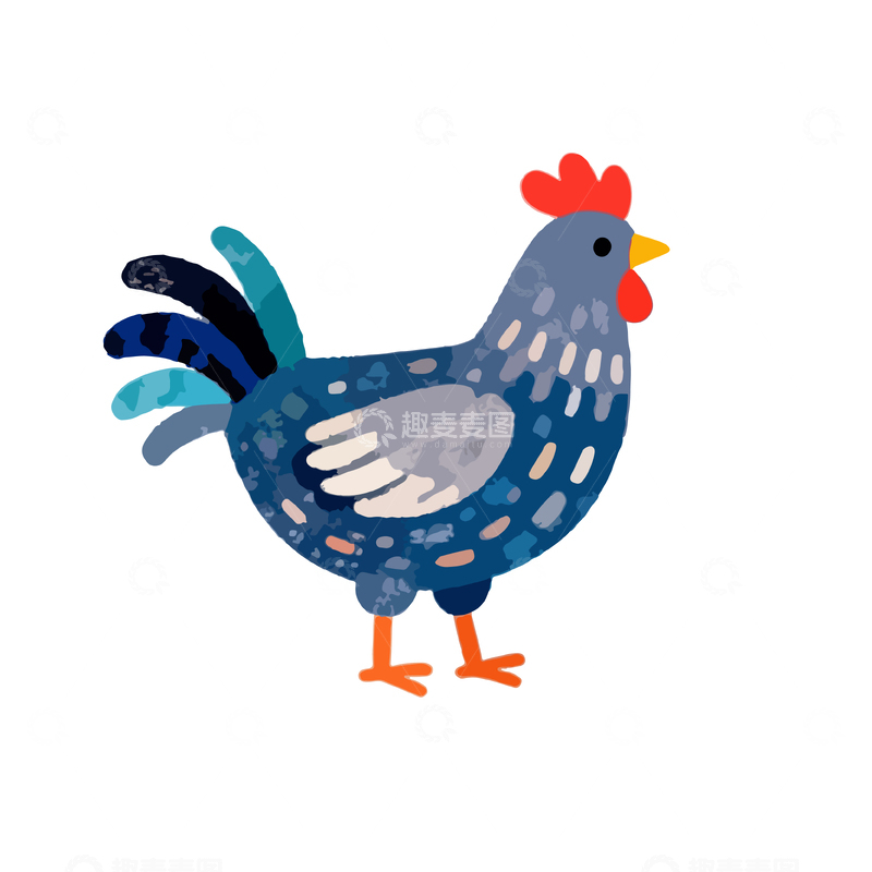 源文件下载【趣麦麦图】卡通风格母鸡插画设计元素