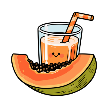 卡通水果饮料插画设计素材