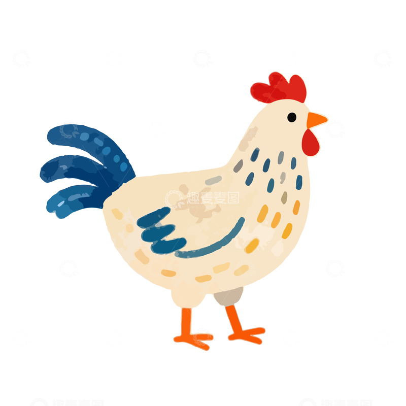 源文件下载【趣麦麦图】卡通风格母鸡插画素材