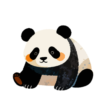 卡通熊猫插画